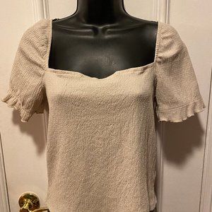 Peasant Top Cream Color Size M